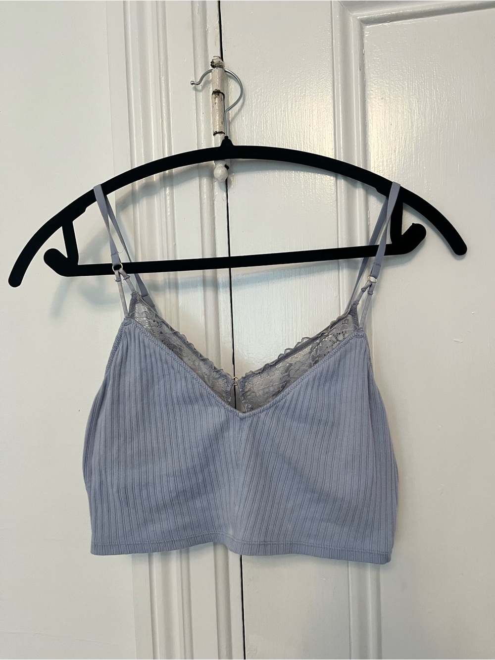 aerie Ribbed Lace Trim Tank Top